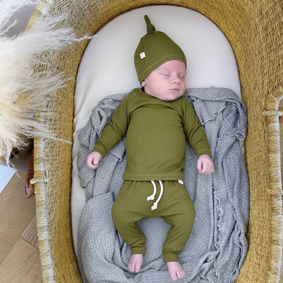 Mossy Green Rib Set