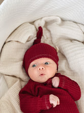 Load image into Gallery viewer, red newborn coming home outfit gender neutral