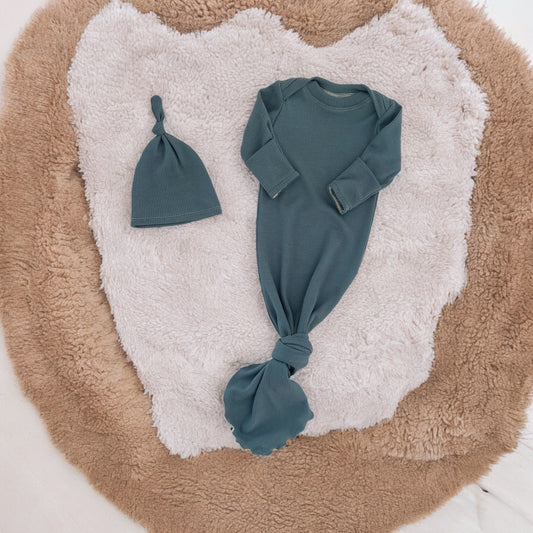 Teal Thermal Knot Gown