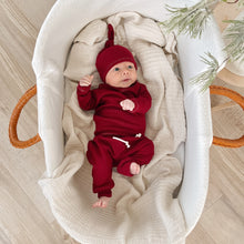 Load image into Gallery viewer, red newborn Christmas pajamas