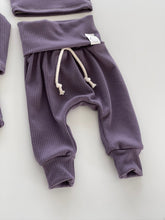Load image into Gallery viewer, modern purple baby outfit for milestone photos
