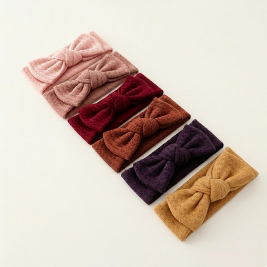 waffle knit knotted headbands