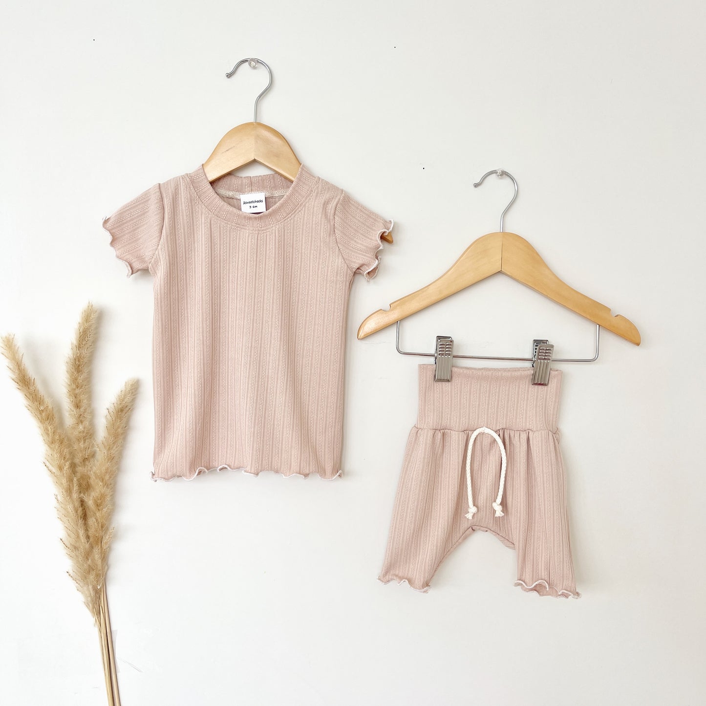 Pale Pink Shortie Set