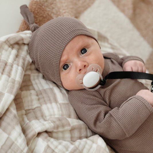 Baby boy butt flap footie pajamas