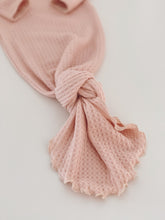 Load image into Gallery viewer, handmade newborn girl knot gown