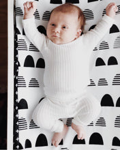Load image into Gallery viewer, 0-3 month white waffle outfit
