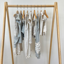 Load image into Gallery viewer, Mint summer baby boy outfit, bummies outfit, shirt and shorts set, two piece, baby boy clothes, summer baby clothes, boho baby, shorties.