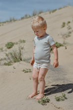 Load image into Gallery viewer, Mint summer baby boy outfit, bummies outfit, shirt and shorts set, two piece, baby boy clothes, summer baby clothes, boho baby, shorties.