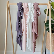 Load image into Gallery viewer, baby girl waffle swaddle blankets