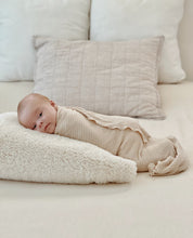 Load image into Gallery viewer, cream waffle newborn swaddle blanket