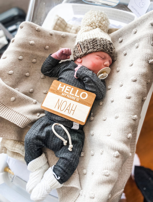 Dark gray unisex baby hospital set