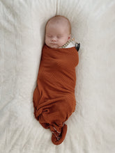 Load image into Gallery viewer, copper waffle newborn swaddle blanket