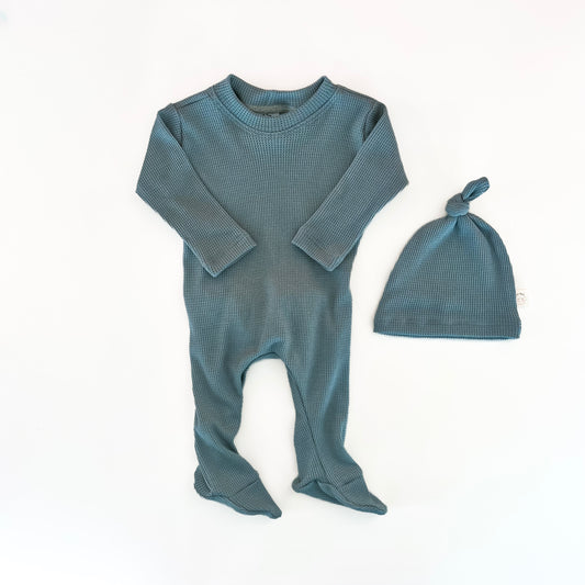 Teal Thermal Back Flap Footie
