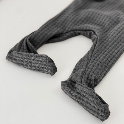 Charcoal Back Flap Footie