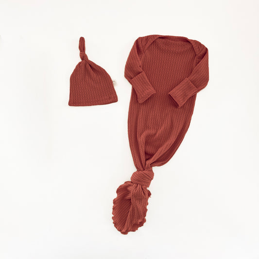 Brick Red Knot Gown