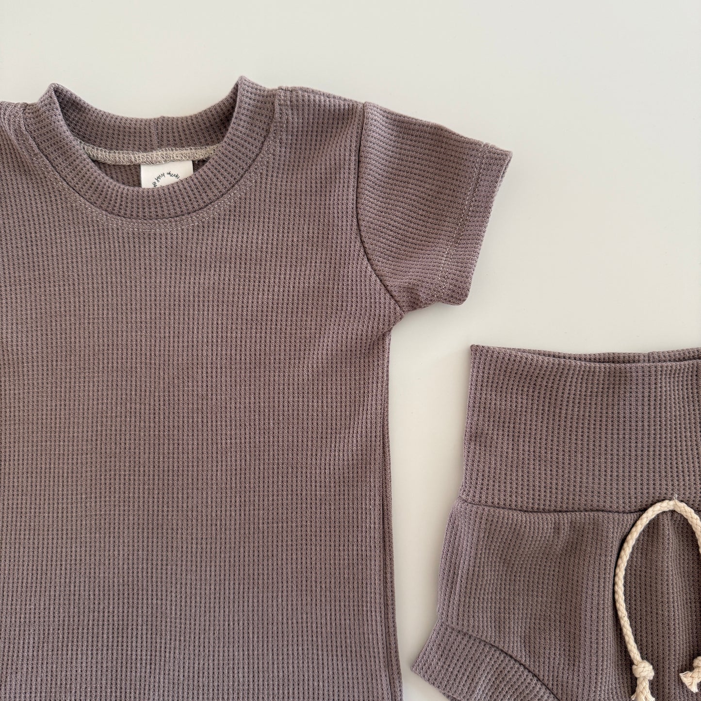 Stone Waffle Shortie Set