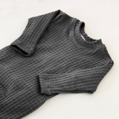Charcoal Back Flap Footie