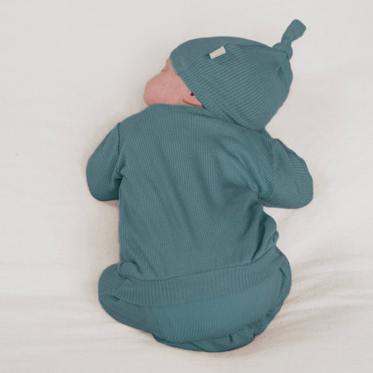 Teal Thermal Back Flap Footie