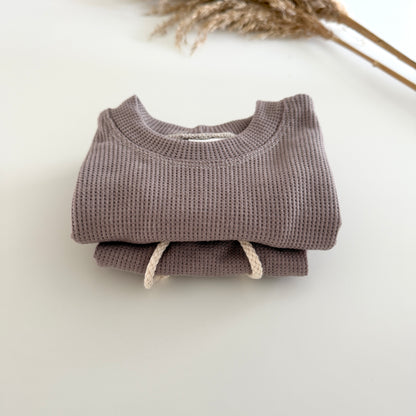 Stone Waffle Shortie Set