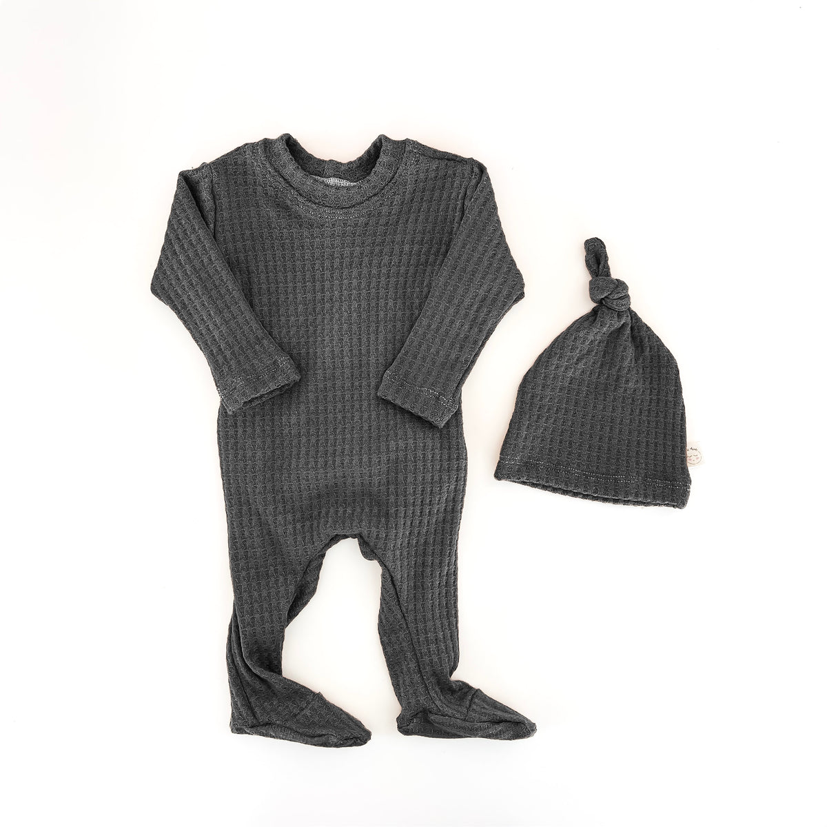 Charcoal Back Flap Footie