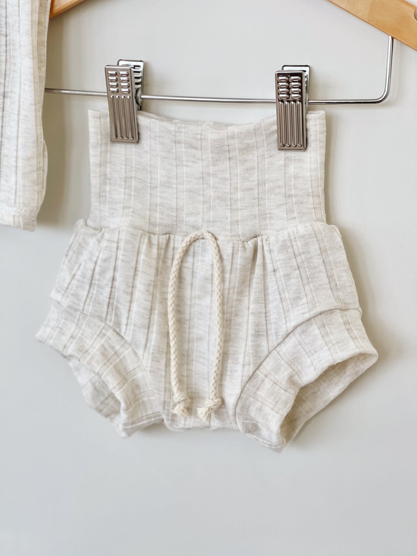 Oatmeal Rib Shortie Set
