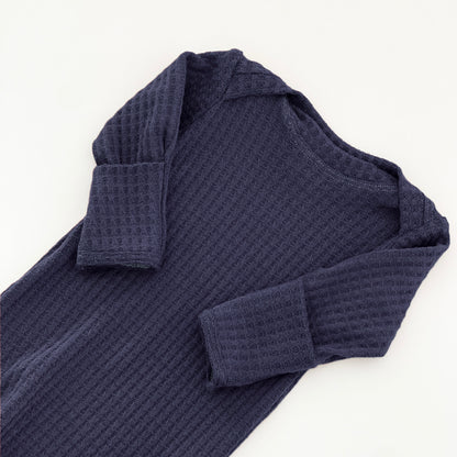 Navy Waffle Knot Gown