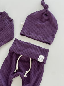 Purple Waffle Baby Set