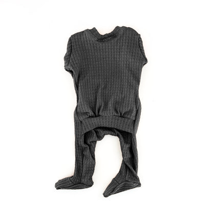Charcoal Back Flap Footie