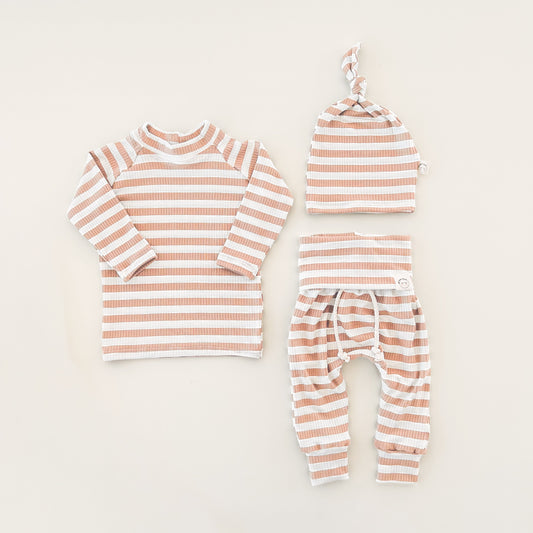 Pink + White Rib Set