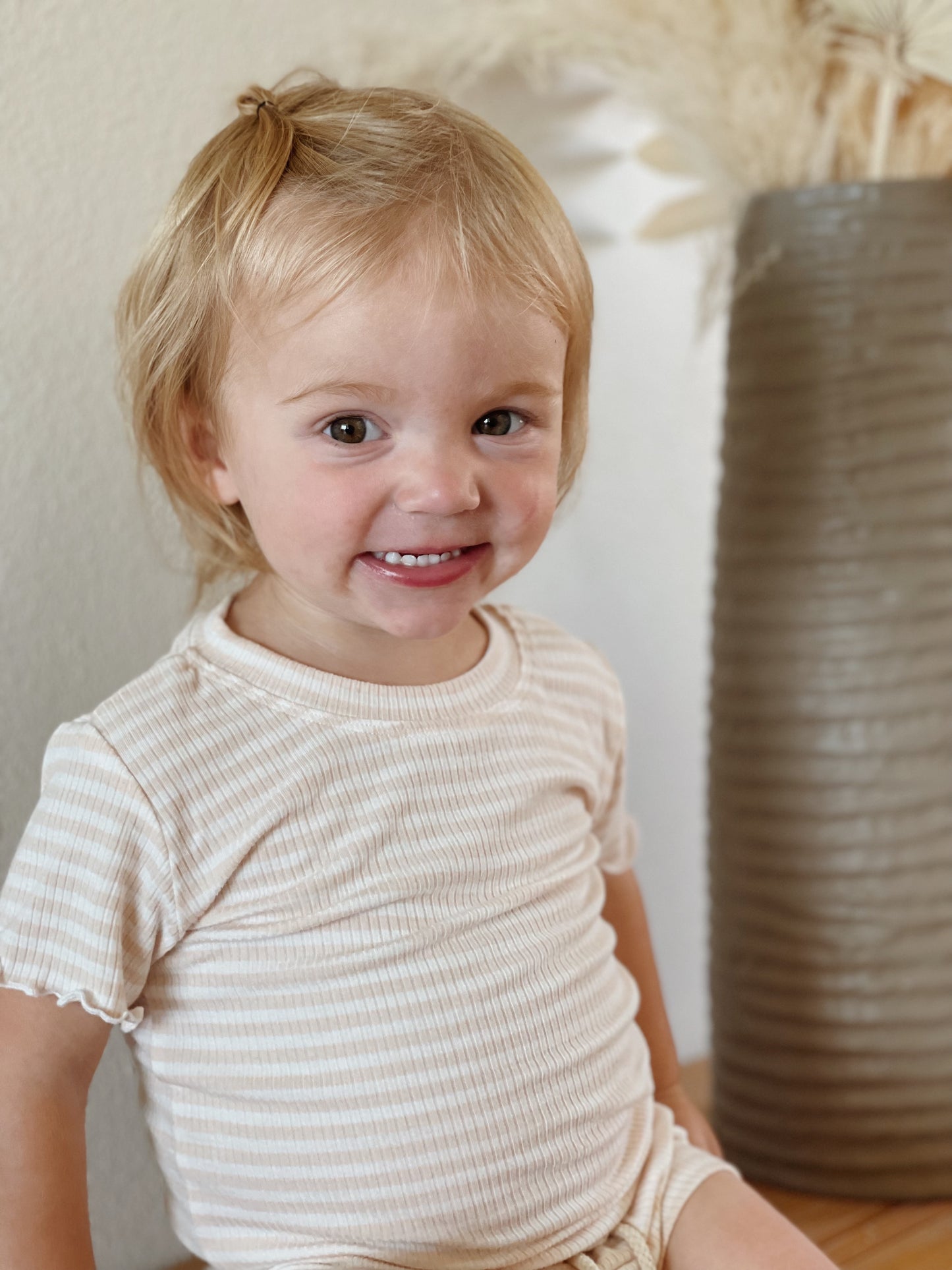 Pink + White Shortie Set