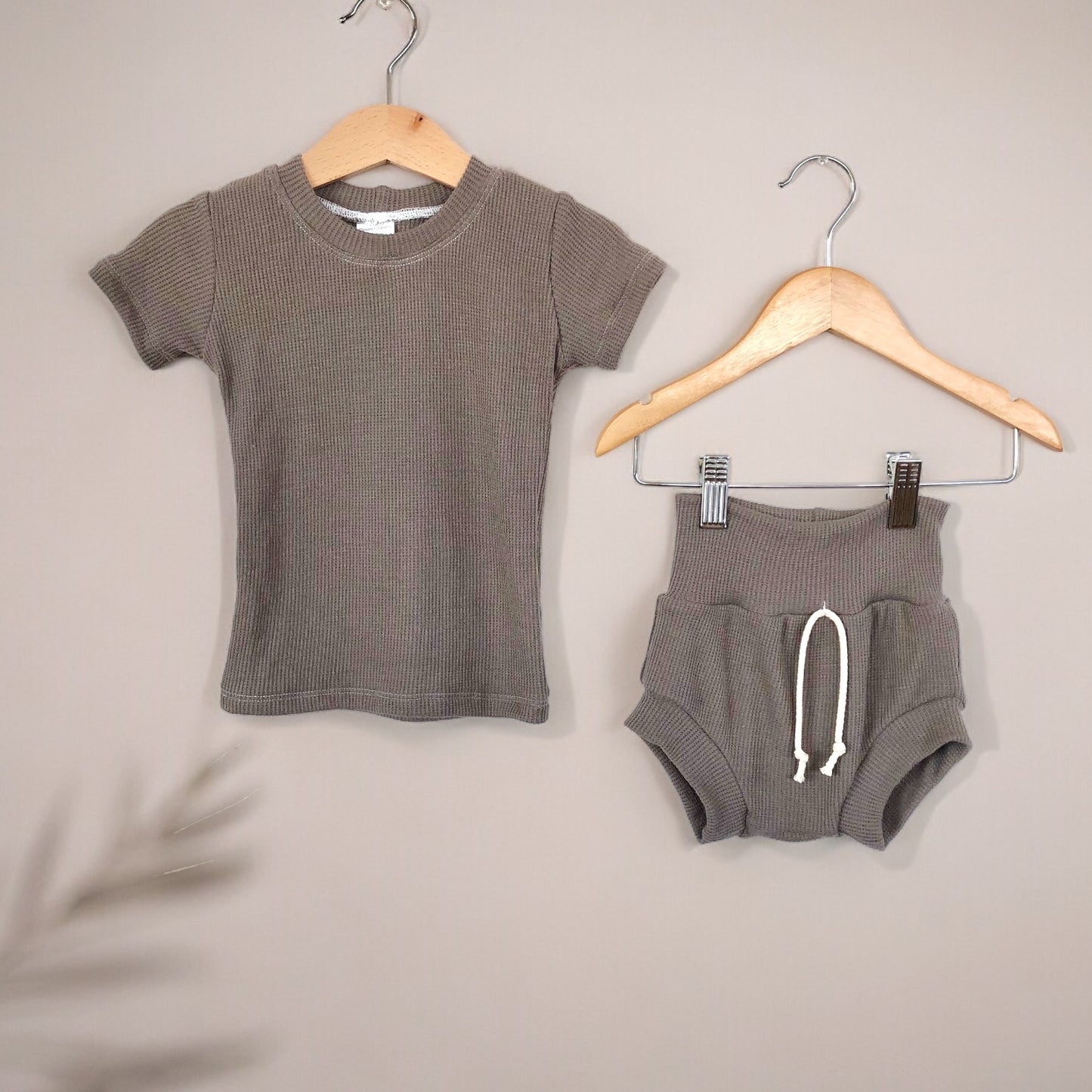 Stone Waffle Shortie Set