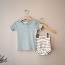 Load image into Gallery viewer, Mint + Stripes Shortie Set

