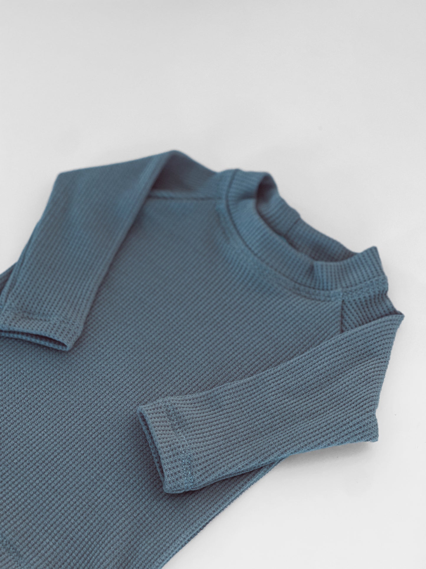 Teal Thermal Knit Baby Outfit