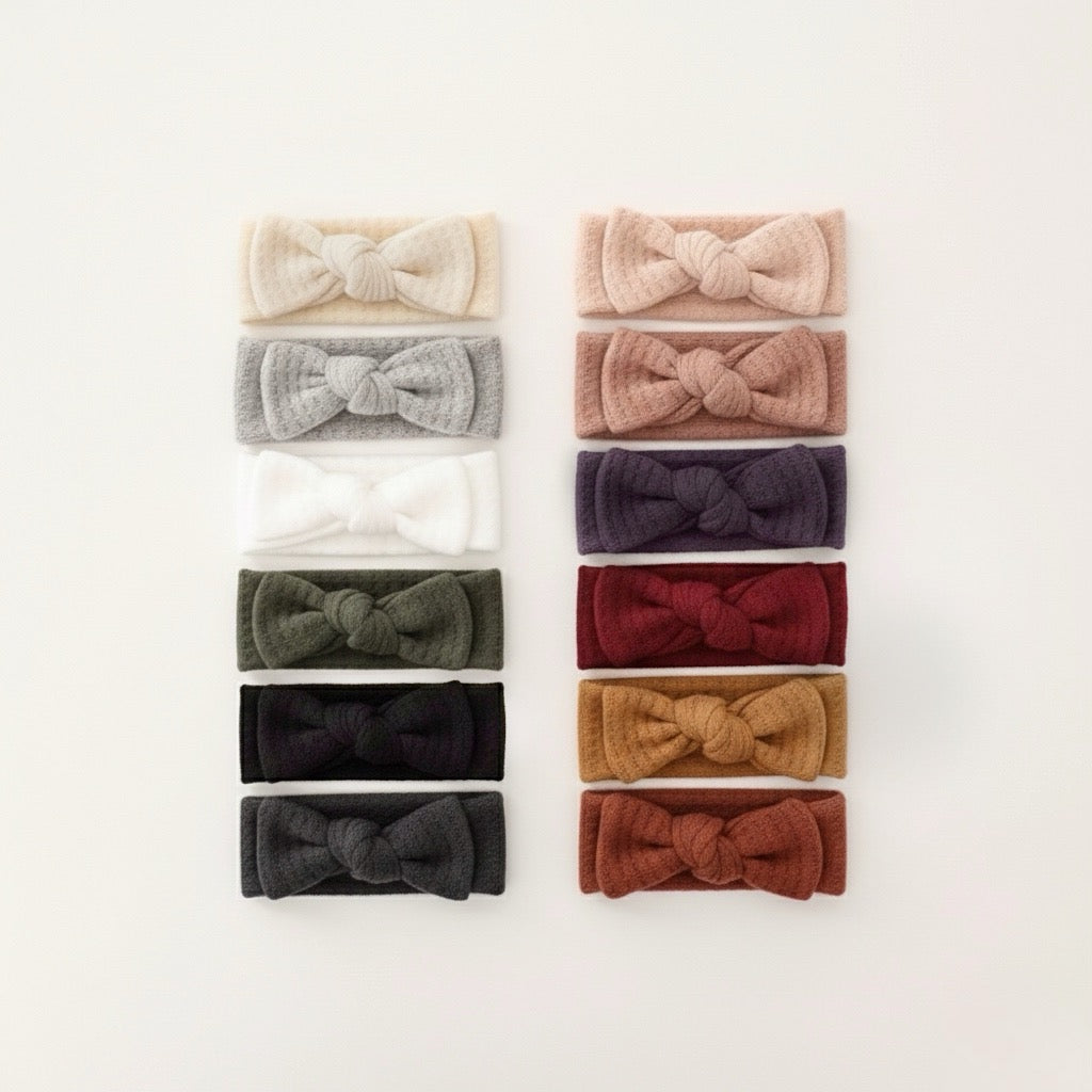 baby girl waffle knot headbands