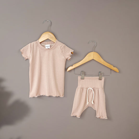 Pale Pink Shortie Set