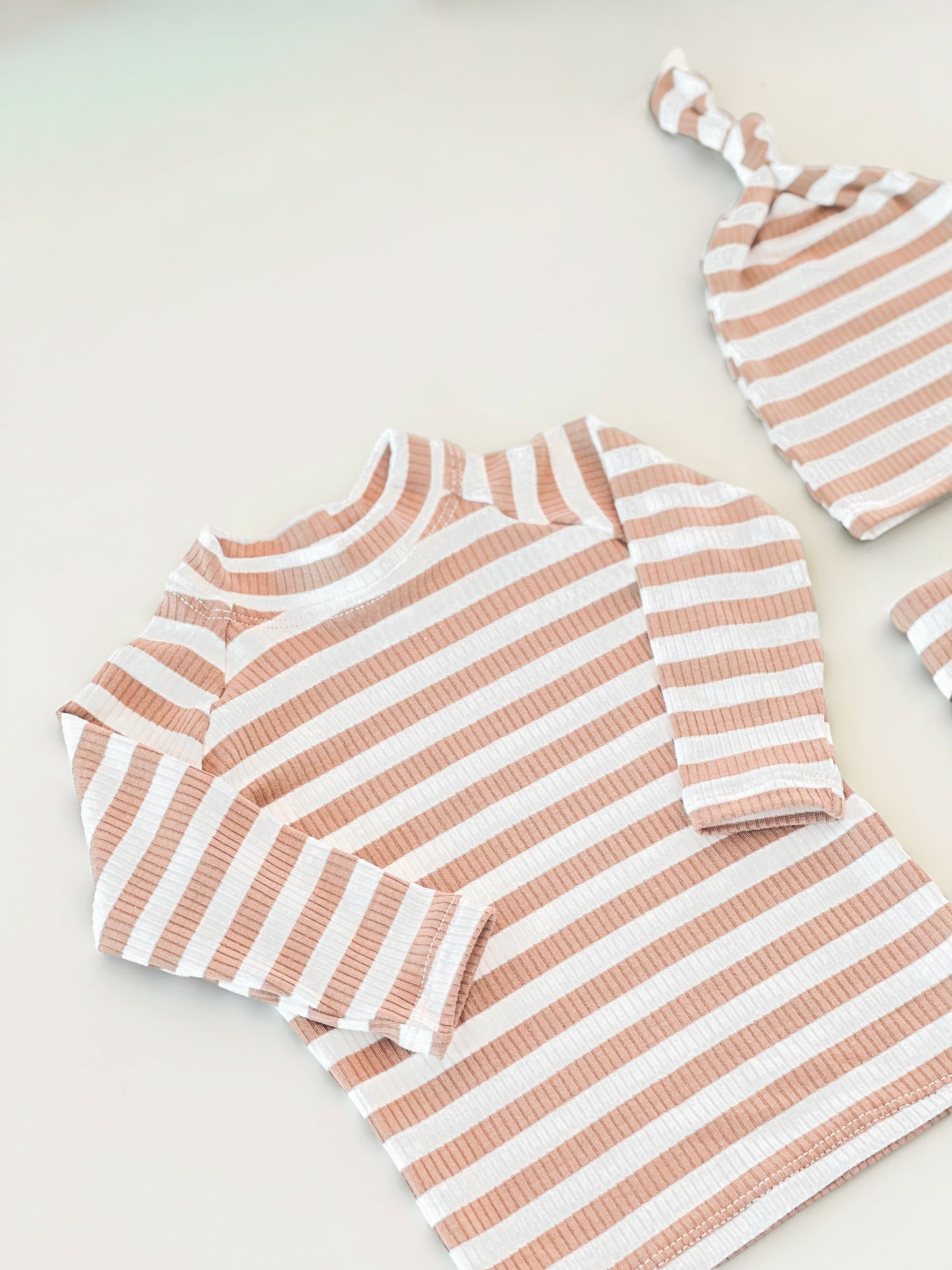 Pink + White Rib Set