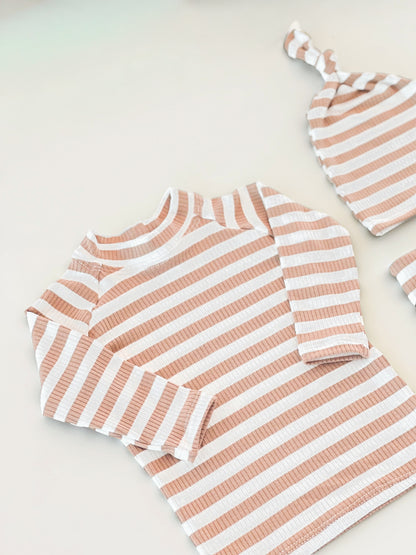 Pink + White Rib Set