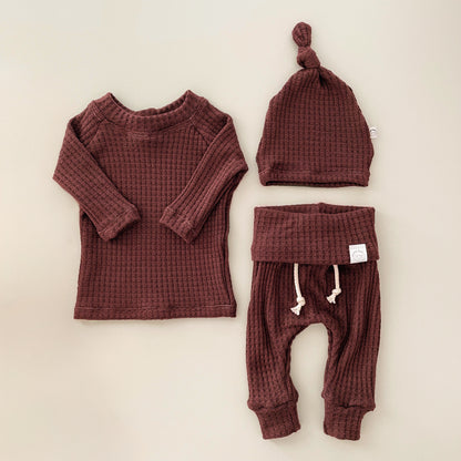 Deep berry newborn hospital outfit for boy or girl