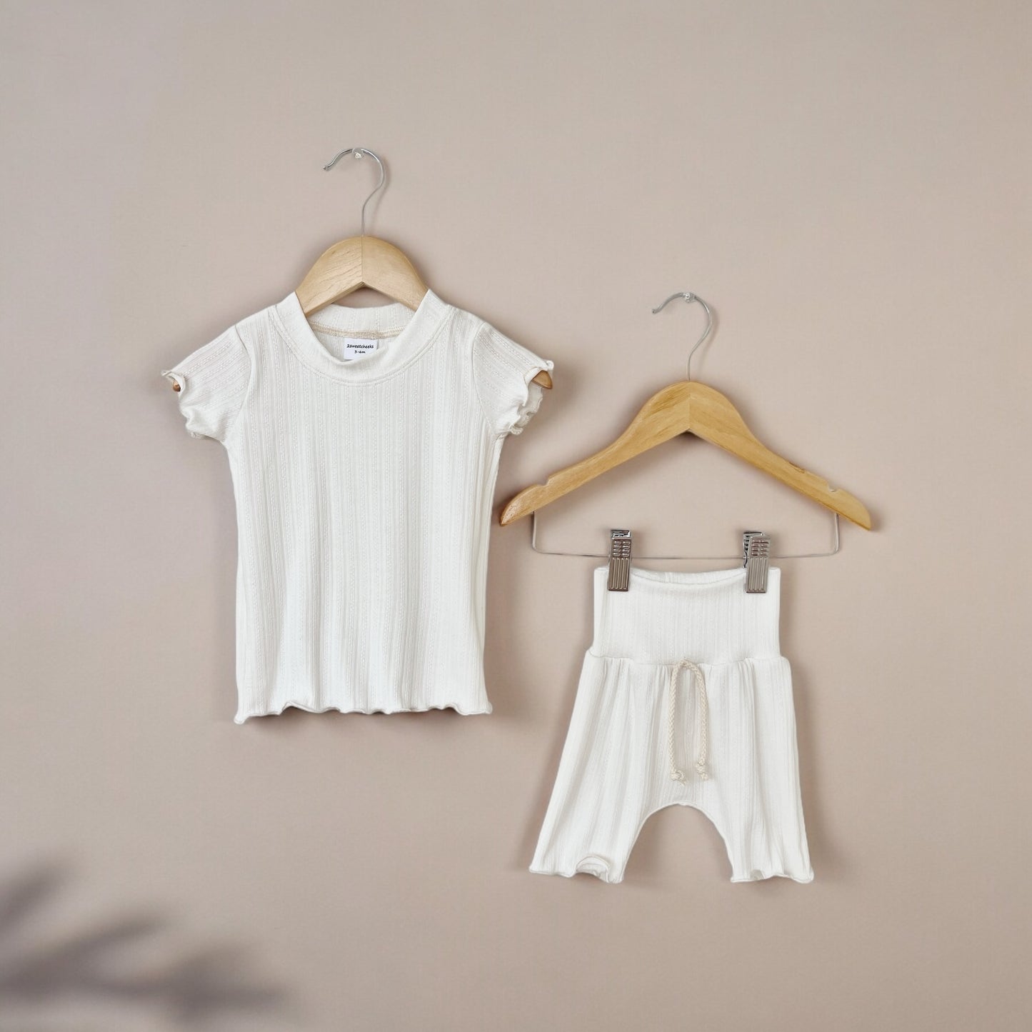 White Pointelle Set
