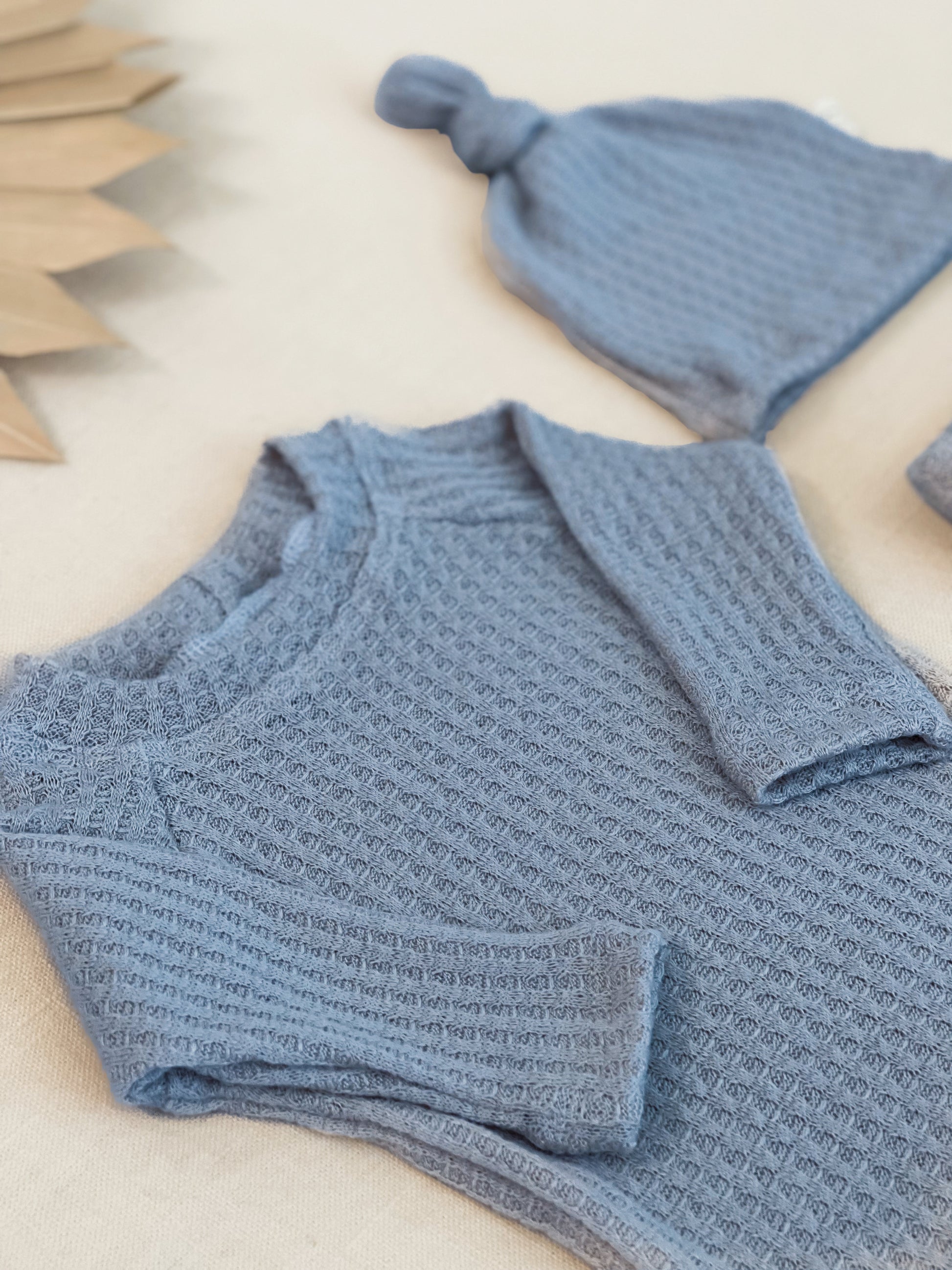 Classic blue newborn hospital outfit for boys