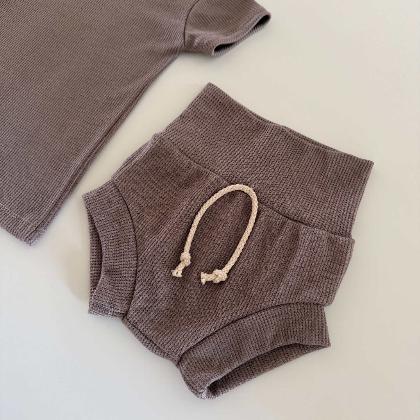 Stone Waffle Shortie Set