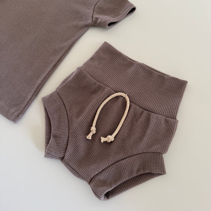 Stone Waffle Shortie Set