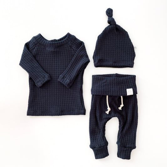 Navy Waffle Set