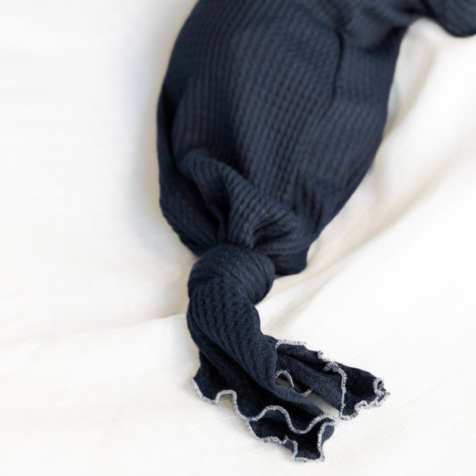 Navy Waffle Knot Gown