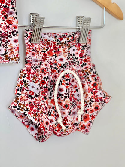 colorful floral knit bummies