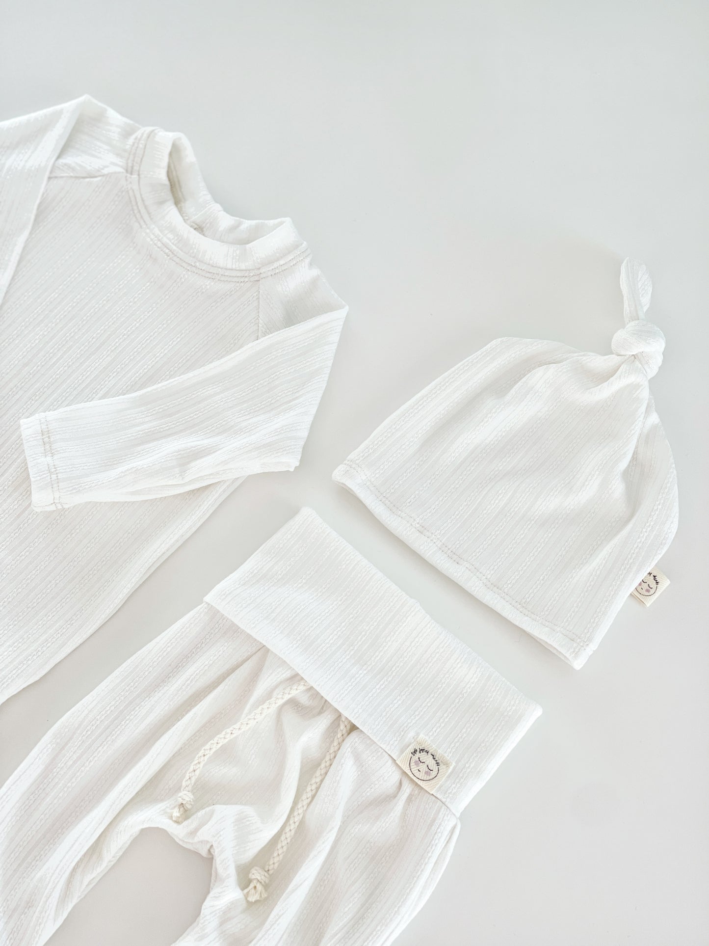 White Pointelle Set