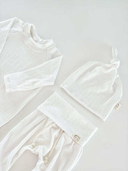 White Pointelle Set
