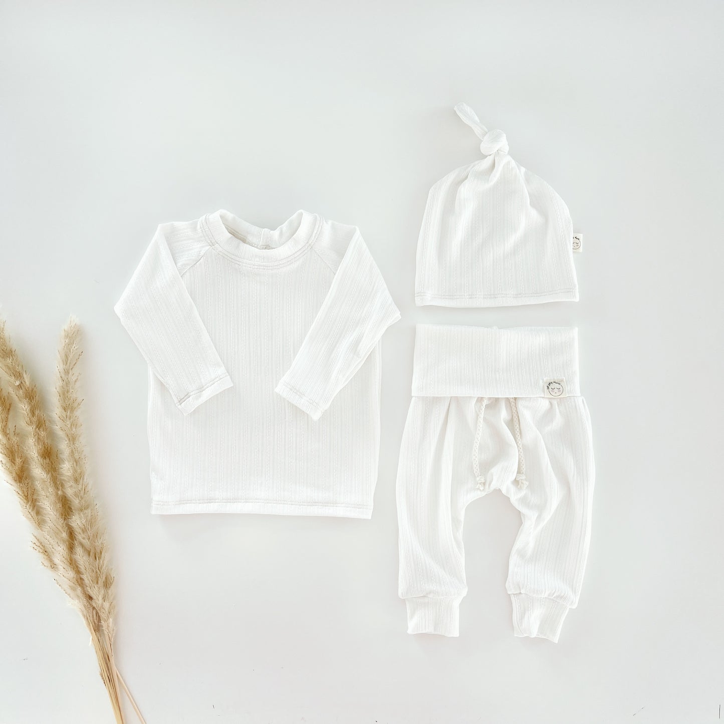 White Pointelle Set