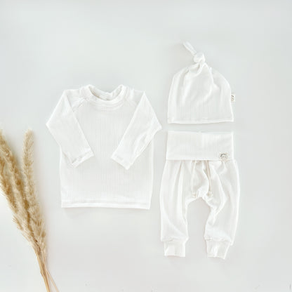White Pointelle Set