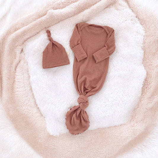baby girl waffle baby gown 
